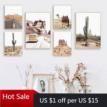 Southwestern Decor Arizona Desert Cacti Print Travel Posters Gallery Wall Art Pictures Canvas Painting Home Room Decor Wall Deco 2024 - buy cheap