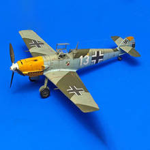 1:33 немецкий BF-109 E-4 истребитель сделай сам 3D бумажная карточка Модель Строительный Набор Обучающие игрушки Военная Модель Строительная игрушка 2024 - купить недорого
