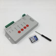 Controlador de led ws2801 ws2811 ws2812b lpd6803 para 2048 pixels, controlador rgb de 5-24v
