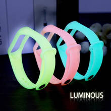 Luminous Wrist Strap For Xiaomi Mi Band 5 4 3 Night Light Wrist Silicone Replacement Band for Xiaomi Mi Band 5 4 3 Bracelet 2024 - buy cheap