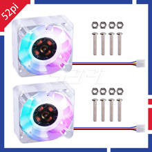52Pi 2 PCS 4010 Brushless RGB Light Cooling Fan 4010 PWM Colorful Slow Flashing Transparent Fan For Jetson Nano 2024 - buy cheap