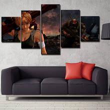 Arte de pared de 5 piezas, carteles de armadura de figura de Anime, imágenes modulares modernas para decoración de sala de estar 2024 - compra barato