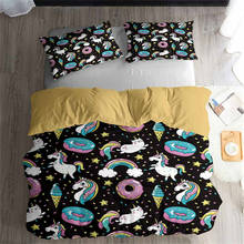 HELENGILI 3D Bedding Set Unicorn Print Duvet Cover Set Lifelike Bedclothes with Pillowcase Bed Set Home Textiles #DJS-83 2024 - buy cheap
