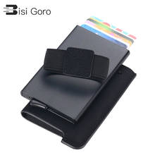 BISI GORO-tarjetero RFID para hombre y mujer, bolsa automática para tarjetas de crédito Unisex, funda de identificación de alta calidad, billeteras de cuero PU 2024 - compra barato