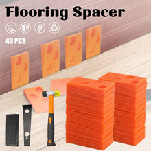 43Pcs Wood Flooring Installation Kit Laminate Vinyl Plank Flooring Spacers with Tapping Block Pull Bar Rubber Double Face Mallet 2024 - buy cheap