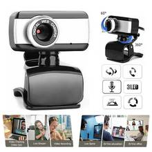 Webcam com zoom hd de alta resolução, 1 peça, com microfone, usb 2.0, câmera web com microfone para desktop, laptop, pc, novo 2024 - compre barato