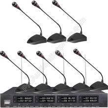 Profissional UHF LED 8 Canal Gooseneck Conferência Reunião Microfone Mic Sistema Digital 2024 - compre barato