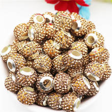 20Pcs 45 Color Luxury CZ Rhinestone Large Hole European Beads Spacer Fit Pandora Bracelet Charms for DIY Jewelry Making Women 2024 - buy cheap