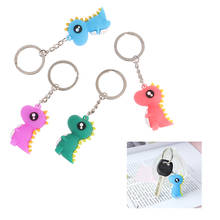 Cute Cartoon Car Keychain Little Dinosaur Keychain Animal PVC Keychains Car Charm Key Ring Pendant Gifts High Quality 2024 - buy cheap