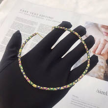 UMGODLY Luxury Brand Necklace Colorful Zircon Stones Geometric Shape Tribal Choker Yellow Gold Color Women Mana Jewelry 2024 - buy cheap