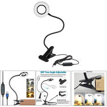 USB Flexible Clip On Desk Lamp Beside Bed Reading Light Book Clamp Light 2024 - buy cheap