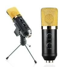 Проводной конденсаторный USB-микрофон для студии, общения, пения, записи, микрофон с подставкой 2024 - купить недорого