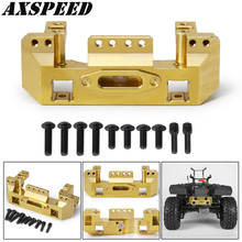 AXSPEED 118g Brass Front Bumper Mount Servo Stand Heavy Duty Bumper for 1/10 RC Crawler Car Traxxas TRX4 Upgrade Parts 2024 - buy cheap