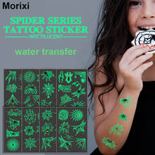 Luminous Temporary tattoo sticker for woman man ultra thin foils spider web for body arm decoration fake tattoo sticker WM020 2024 - buy cheap