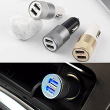 Strong Compatible DC12-24V 2.1A 1.0A Aluminium Dual USB-port USB Universal Car Charger Adapter Suitable For iphone6/6s 3 Colors 2024 - buy cheap