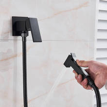 Quyanre Matte Black Bidet Shower Faucet Solid Brass Bidet Faucet Muslim Ducha Higienica Hot Cold Water Mixer Tap Toilet Faucets 2024 - buy cheap