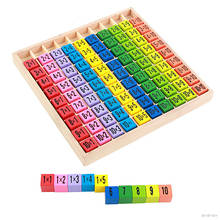 Обучающие деревянные игрушки Монтессори для детей, детские игрушки, таблица умножения 99, математические арифметические Обучающие пособия для детей 2024 - купить недорого