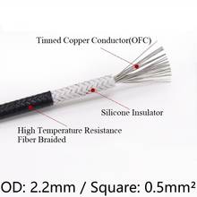 Square 0.5mm High Temperature Heat Element Wire OD 2.2mm Silicone Rubber Insulated Cable Fiberglass Braid Warm Floor Copper Line 2024 - buy cheap