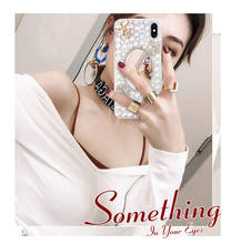 Fashion Bling Pearl Diamond Flower Mirror Crystal Hand Strap Case Cover For Samsung Galaxy Note 10 9 8 S20 Ultra S10E/9/8 PlUS 2024 - buy cheap