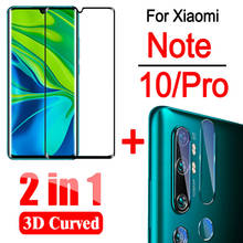 2in1 protective glass for Xiaomi note 10 pro xiomi ksiomi xiaomei note 10  note10 pro screen protector cam with camera lens glas 2024 - buy cheap