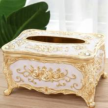Acrylic Tissue Box Universal Paper Rack Office Table Accessories Home Office KTV Hotel Car Case Holder Gold 2024 - buy cheap