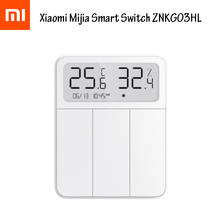 Xiaomi Mijia 3 In 1 Smart Switch Temperature & Humidity Single Control Three Open VER Energy-saving Electric Lamp Switch Display 2024 - buy cheap