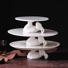 Coelho coelho prato de cerâmica pratos para sobremesa comida decoração do casamento bonito bolo utensílios de mesa artesanato presente amantes szlsm01 2024 - compre barato
