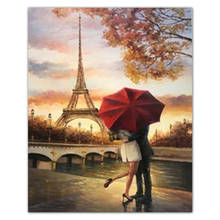 Full Square Diamond painting Iron tower landscape DIY 3D Diamond mosaic Full Round Diamond embroidery Cross stitch Lovers gift 2024 - buy cheap