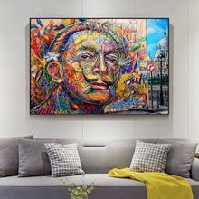 Abstract Salvador Dali Portrait Oil Paintings on Canvas Street Wall Art Posters and Prints for Home Living Room Decoration 2024 - buy cheap