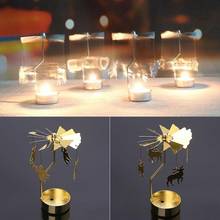 Metal Rotating Spinner Carousel Candle Tea Light Holder Table Christmas/wedding/party Decoration Home elegance Candle Holder 2024 - buy cheap