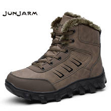 Junjarm, botas masculinas de inverno para neve, calçados casuais para trabalho de neve, para áreas externas, quentes, 39-48 2024 - compre barato