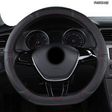 FUZHKAQI  Leather Car Steering Wheel Cover For Hondas Civics CRV BRV Fit Jazz Accords City Freed Mobilio Stream 2024 - buy cheap