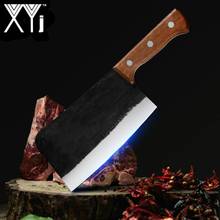 XYj-cuchillo de carnicero de acero al carbono forjado para Chef, utensilio de corte con mango de palisandro, 7 pulgadas 2024 - compra barato