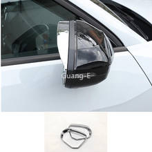 Car Stick Rear Rearview Side Glass Mirror Trim Frame Rain Shield Sun Visor Eyebrow Abs 2pcs For Audi Q2 Q2l 2018 2019 2020 2021 2024 - buy cheap