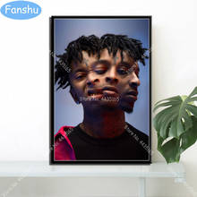 Art Poster 21 Savage Rap Music Star Hip Hop Rapper Posters and Prints Wall Art Decoration Canvas Painting Room Home art decor 2024 - buy cheap