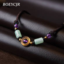 BOEYCJR Ethnic Stone Bead Chokers Collar Necklace Handmade Vintage Short Lucky Pendant Necklace For Women Gift 2024 - buy cheap