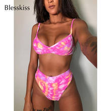 BLESSKISS Sexy High Waist Swimsuit Bikini 2021 Leopard Print Underiwired High Leg Brazilian Swimwear Women Bathing Suit Swim Set 2024 - buy cheap