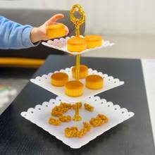 3 Tier Plastic Fruit Tray Display Rack Cake Decor Ornaments Cake Stand Afternoon Tea Wedding Plates Party Tableware Bakeware 2024 - buy cheap