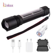 Ultra Bright T6 LED Flashlight USB/Solar Charging Torch Zoomable Work Light Portable Camping Lantern Waterproof Outdoor Light 2024 - buy cheap