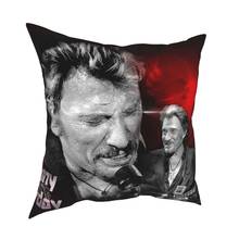 Наволочка для подушки с изображением Джонни Хелли, декоративные подушки для французской рок-певицы, декоративная подушка для гостиной с двусторонним принтом 2024 - купить недорого