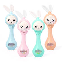 Baby Hand Bells 0-3 Years Shake Notes Music Kid Teether Stick Toy Cute Rabbit Children Ring Early Educational Light Baby Rattles 2024 - buy cheap
