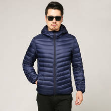 Jaqueta com capuz para homens, casaco casual de inverno portátil fina e leve com capuz em 7 cores 2024 - compre barato