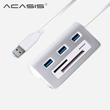 Acasis HS0023 Usb 3,0 концентратор высокой Скорость алюминиевый 3,0 кард-ридер концентраторы Мощность Интерфейс Tf Sd карт Cf Imac ПК для Macbook 2024 - купить недорого