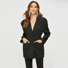 Women Black Casual Suit Coat Solid Autumn Outwear Business Long Sleeve Jacket Women Long Sleeve Suit Modis Slim Winter Blazer 2024 - buy cheap