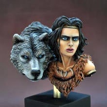 1/10 Wolf girl, Resin Model figure Bust GK, Movie theme, Unassembled and unpainted kit 2024 - buy cheap