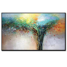 A Lot Of Tree Hand Painted Oil Paintings on Canvas Abstract Painting Wall Picture for Living Room Home Decor Art No Framed 2024 - buy cheap