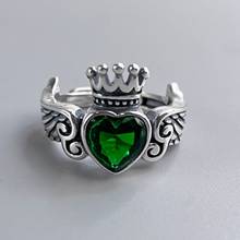 Bocaixa anéis de prata esterlina s925, asas amor mulher anel simples esmeralda moda joias para presentes femininos 2024 - compre barato