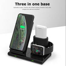 Portable Multifunction Charger Dock 3 in1 Wireless Charger 10W Fast Charging Stand for iPhone Airpods iWatch for Apple Devices 2024 - buy cheap