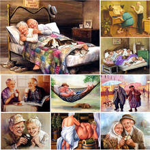 5D DIY Diamond Painting Old Couple Kit Full Drill Square Embroidery Cartoon Mosaic Art Picture of Rhinestones Gift Home Decor 2024 - buy cheap