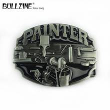 Bullzine venta al por mayor de aleación de zinc de retro pintor cinturón de hebilla acabado Peltre FP-02387-1 Vaqueros regalo de hebilla de cinturón 2024 - compra barato